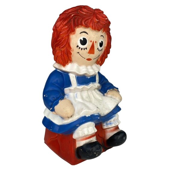 My Toy Co. Raggedy Ann Doll Coin Piggy Bank Bobbs Merrill Child Toy VIntage 1972 - Picture 3 of 10